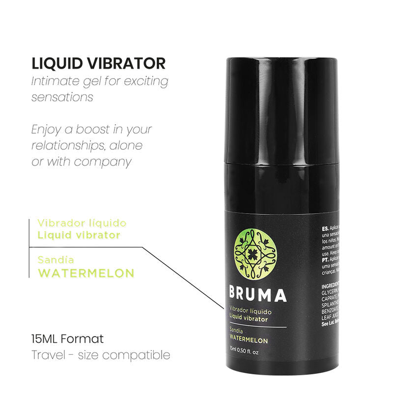 BRUMA - POTENTE GEL VIBRADOR LÍQUIDO SANDÍA 15 ML