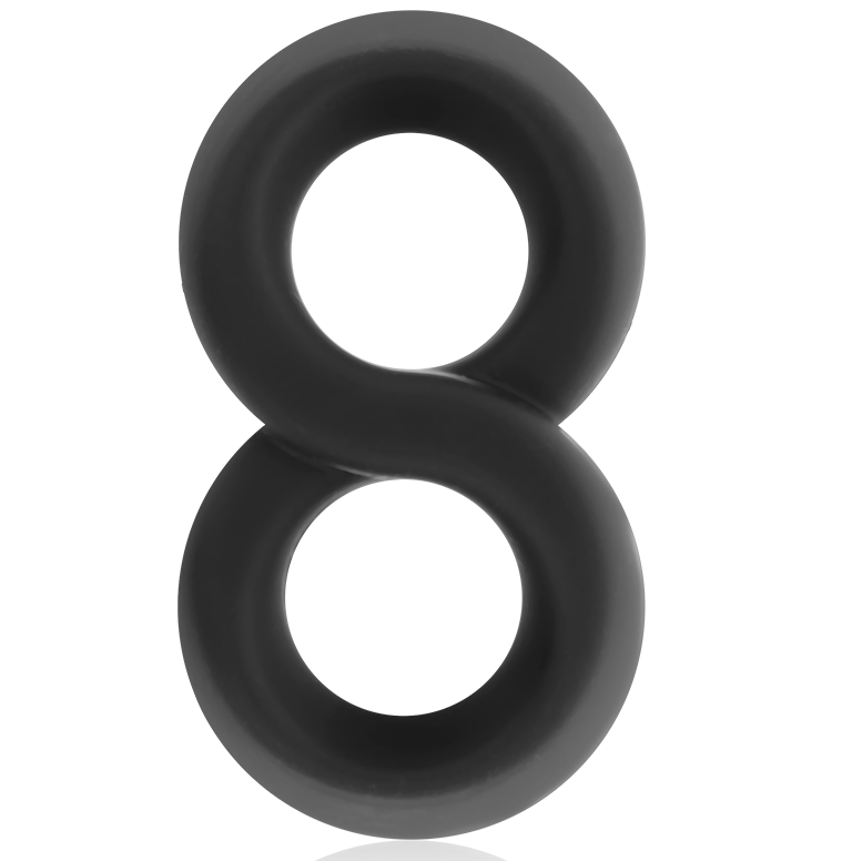 POWERING - SUPER FLEXIBLE Y RESISTENTE ANILLO PENE Y TESTICULOS PR12 NEGRO