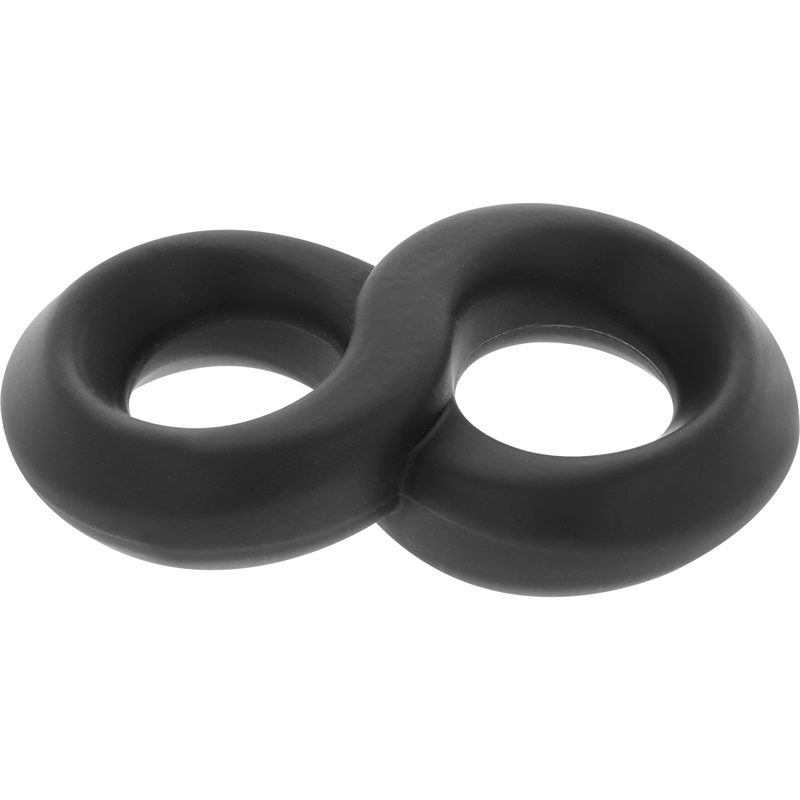 POWERING - SUPER FLEXIBLE Y RESISTENTE ANILLO PENE Y TESTICULOS PR12 NEGRO
