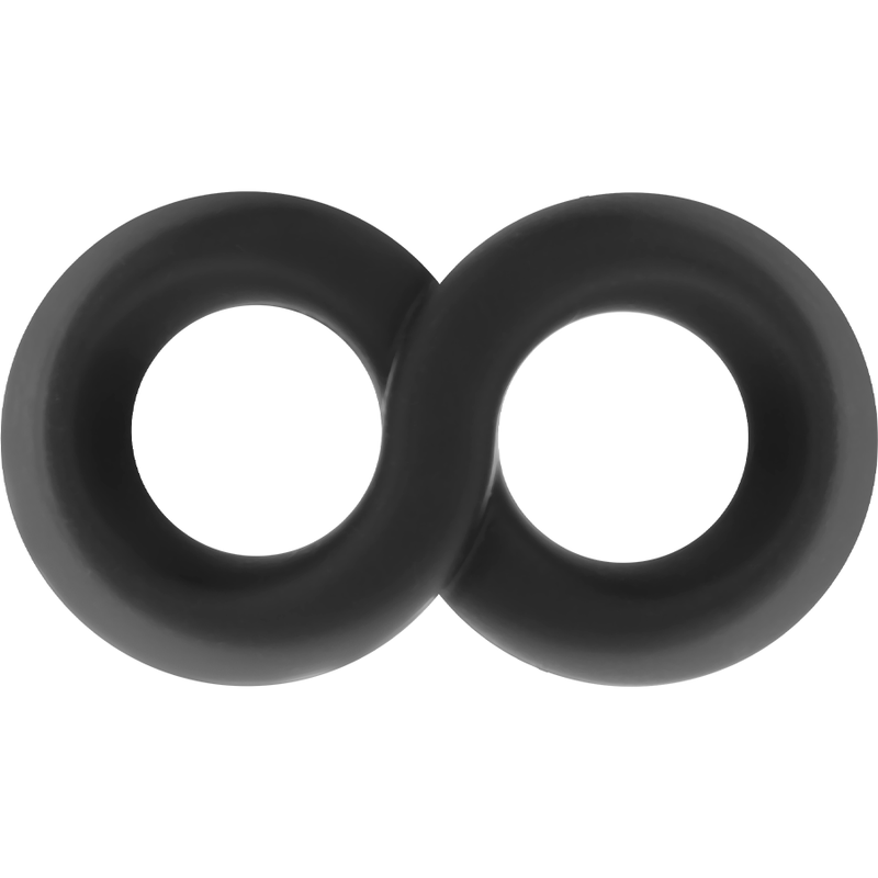 POWERING - SUPER FLEXIBLE Y RESISTENTE ANILLO PENE Y TESTICULOS PR12 NEGRO