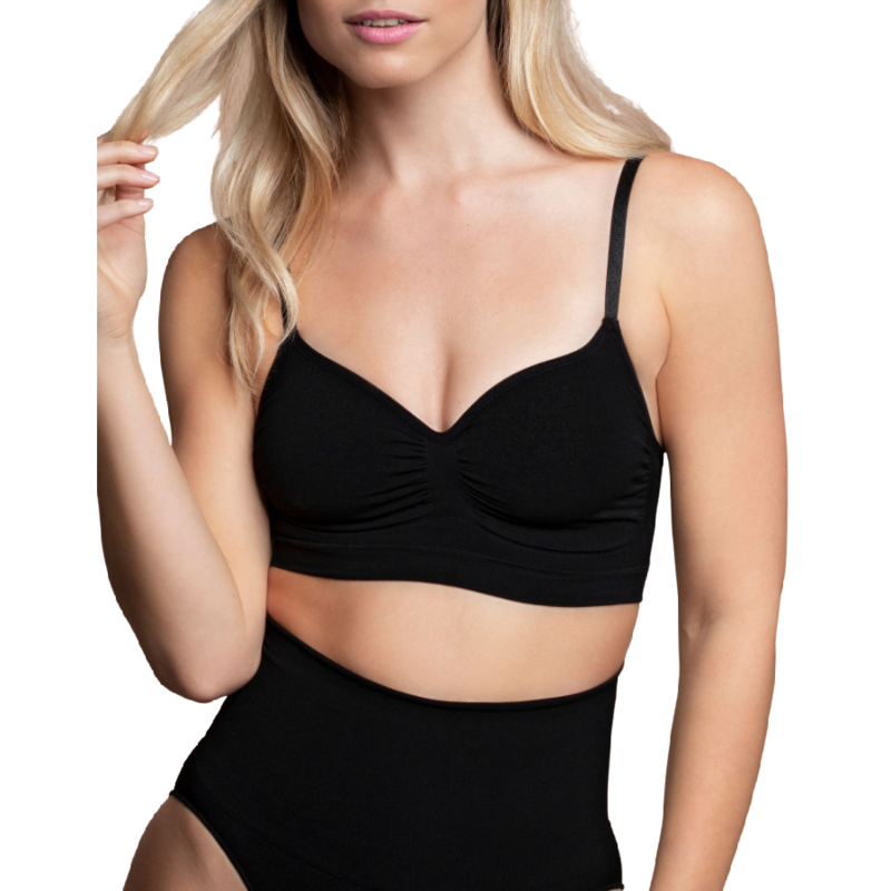 BYE-BRA - MEDIUM CONTROL SUJETADOR SIN COSTURAS NEGRO TALLA S