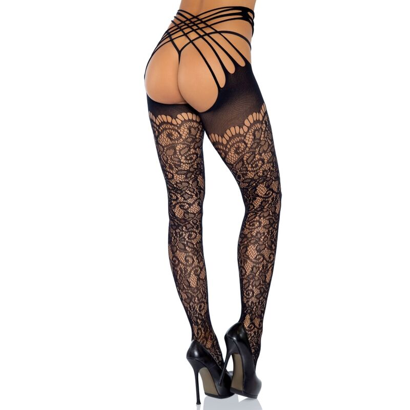 LEG AVENUE - WRAP AROUND CROTHLESS TIGHTS ONE SIZE