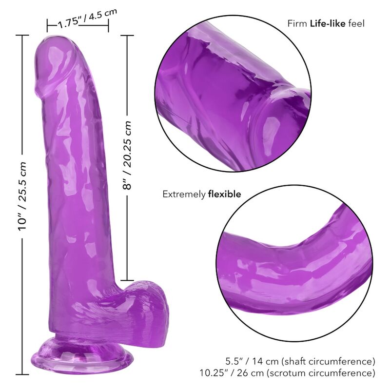 CALEXOTICS - SIZE QUEEN DILDO LILA 20.3 CM