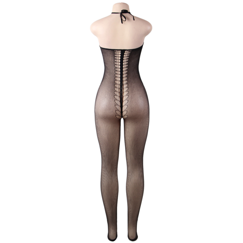 QUEEN LINGERIE - BODYSTOCKING CUELLO HALTER S/L