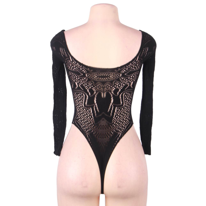 QUEEN LINGERIE - LONG SLEEVE TEDDY S/L