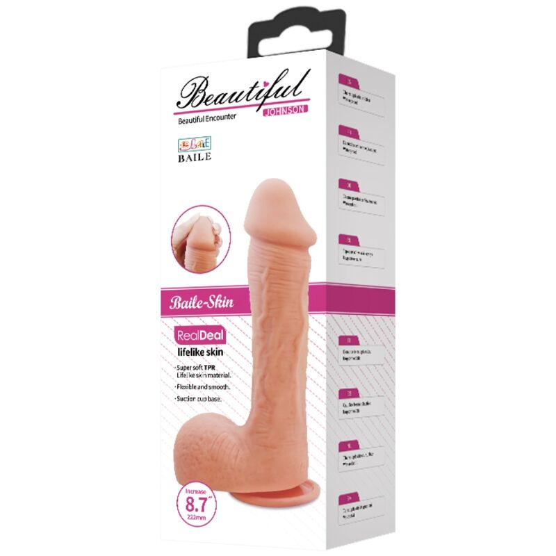 BAILE - DILDO JOHNSON PIEL REALISTA 22 CM