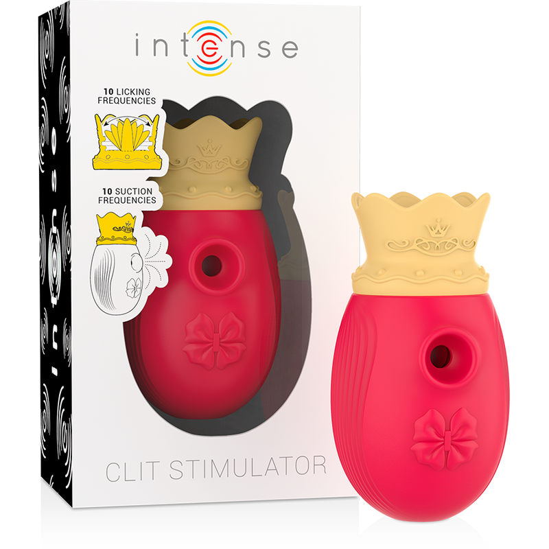 INTENSE - ESTIMULADOR CLITORIS 10 MODOS DE SUCCIÓN Y LICKING - ROJO