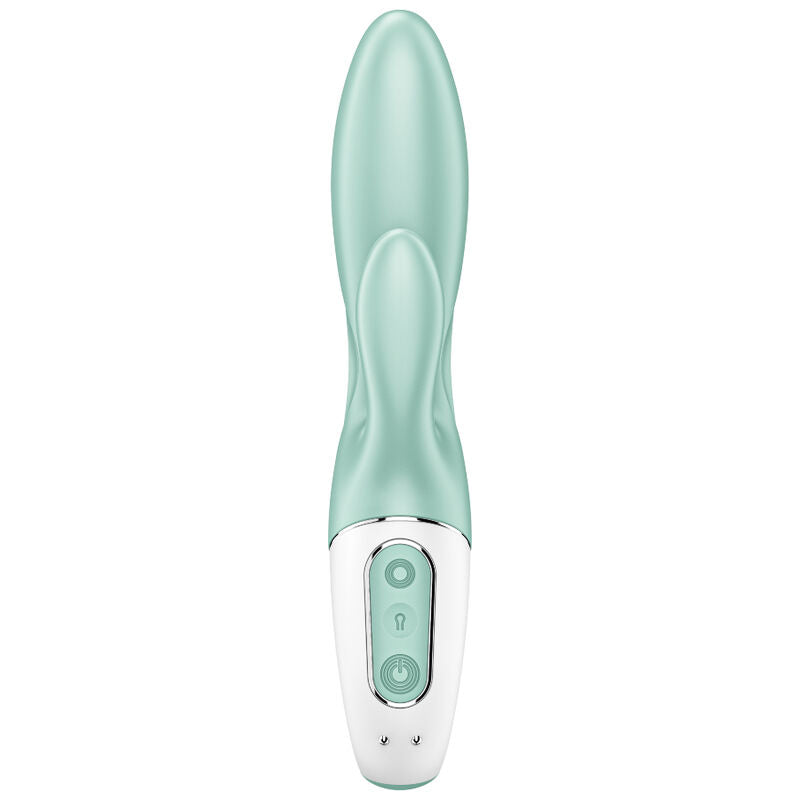 SATISFYER - AIR PUMP BUNNY 5+ VIBRADOR RABBIT INFLABLE APP VERDE