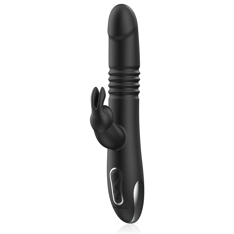 BLACK&SILVER - KENJI VIBRADOR RABBIT UP & DOWN COMPATIBLE CON WATCHME