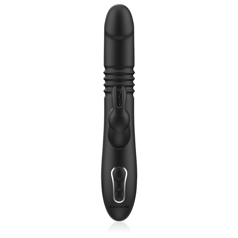 BLACK&SILVER - KENJI VIBRADOR RABBIT UP & DOWN COMPATIBLE CON WATCHME