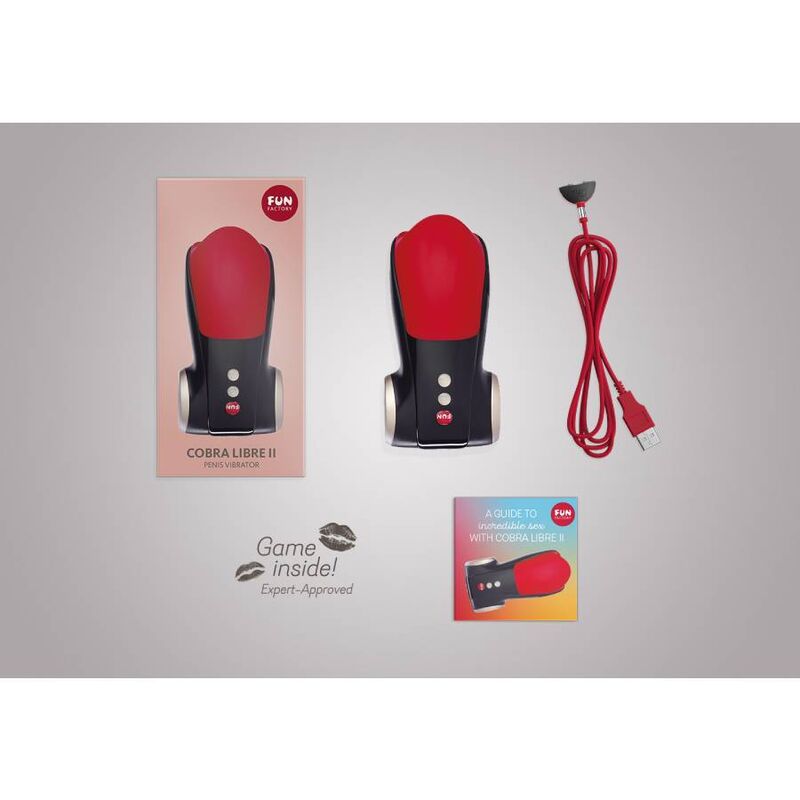 FUN FACTORY - COBRA LIBRE II HEAD ESTIMULADOR GLANDE PENE ROJO