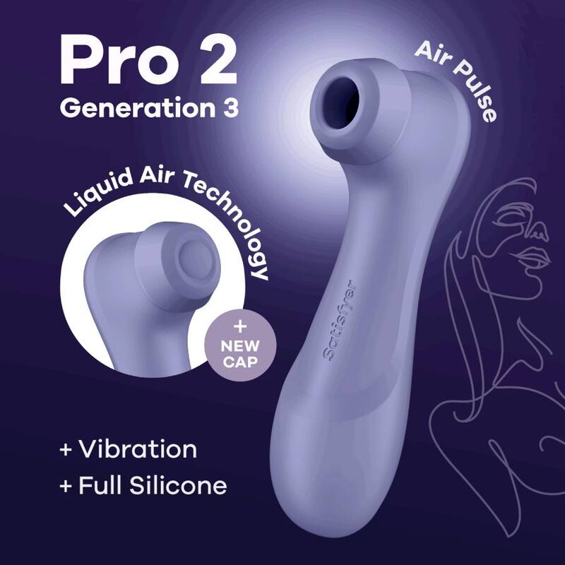 SATISFYER - PRO 2 GENERACIÓN 3 LIQUID AIR TECHNOLOGY GRANATE