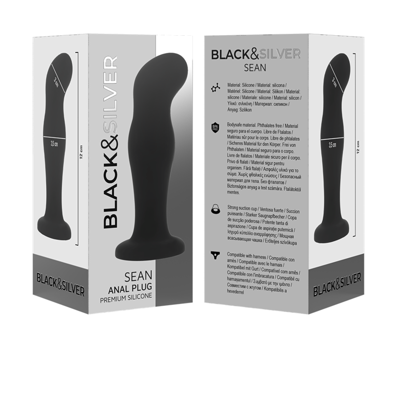 BLACK&SILVER - SEAN PLUG ANAL SILICONA PREMIUM NEGRO