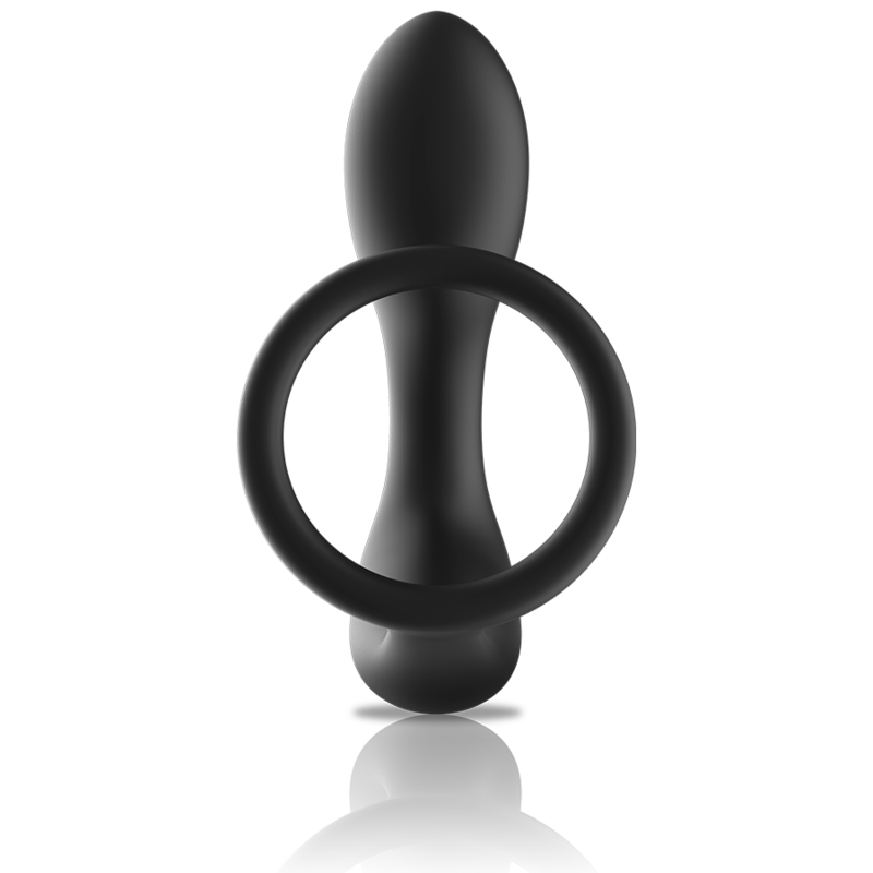 BLACK&SILVER - MASAJEADOR ANAL CONTROL REMOTO SILICONA RECARGABLE NEGRO