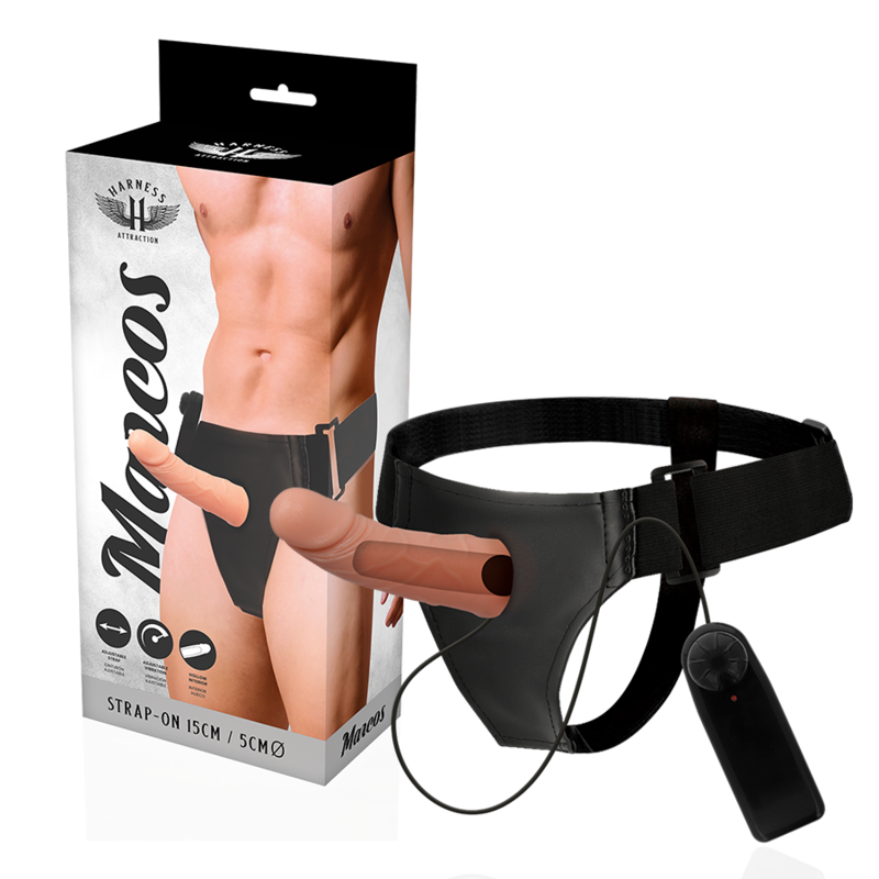 HARNESS ATTRACTION - RNES HUECO MARCOS CON VIBRADOR 15 CM -O- 5 CM