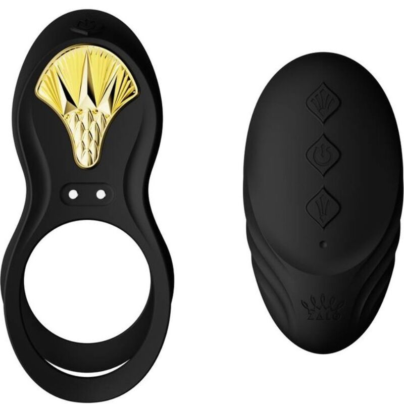 ZALO - BAYEK ANILLO VIBRADOR CONTROL REMOTO PAREJAS NEGRO