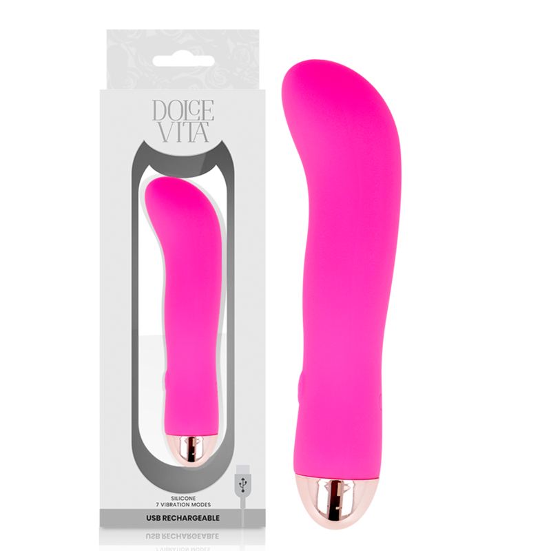 DOLCE VITA - VIBRADOR RECARGABLE TWO ROSA 7 VELOCIDADES