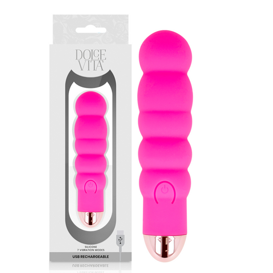 DOLCE VITA - VIBRADOR RECARGABLE SIX ROSA 7 VELOCIDADES