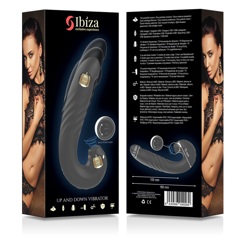 IBIZA - CLIP UP & DOWN +VIBRADOR + SUCCIONADOR CLITORIS