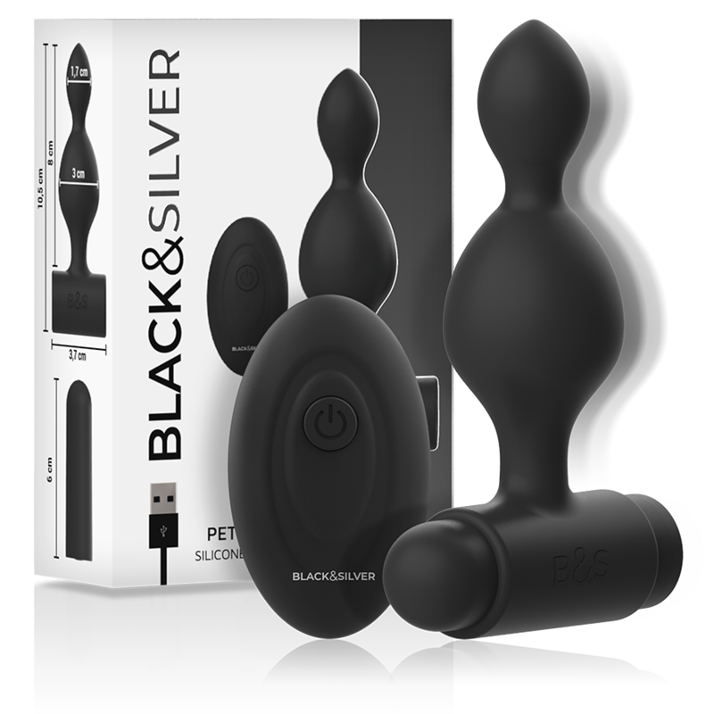 BLACK&SILVER - TUCKER PEQUEÑO PLUG ANAL SILICONA CONTROL REMOTO