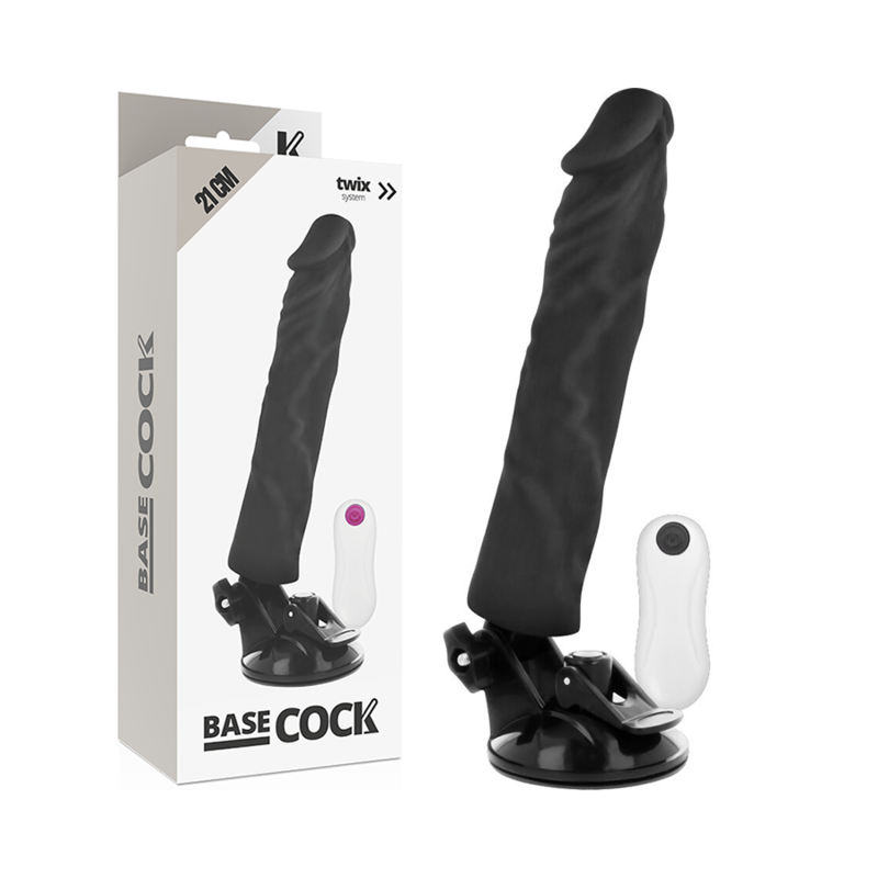 BASECOCK - VIBRADOR REALISTICO CONTROL REMOTO NATURAL 21 CM -O- 4 CM