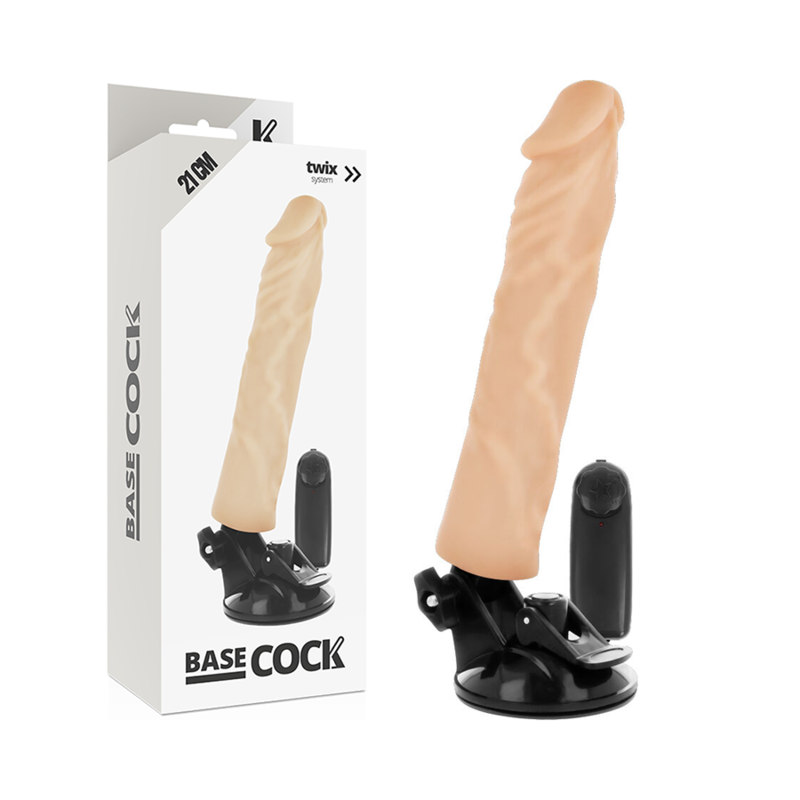 BASECOCK - VIBRADOR REALISTICO CONTROL REMOTO NATURAL 21 CM -O- 4 CM