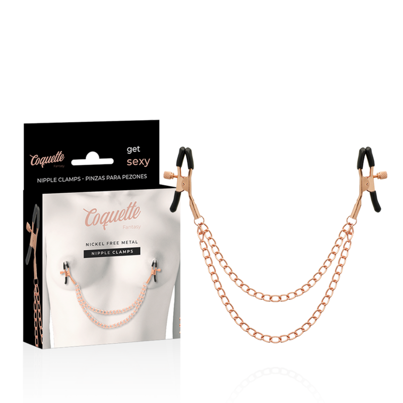 COQUETTE CHIC DESIRE - FANTASY PINZAS METALICAS PEZONES CON CADENA