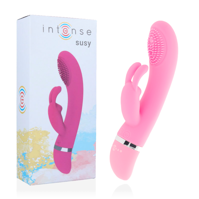 INTENSE - SUSY VIBRADOR OSCILANTE SILICON RABBIT ROSA