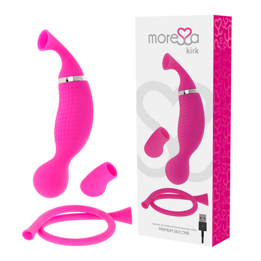 MORESSA - KIRK DUO SUCCIONADOR + MASAJEADOR MULTI PRESTACIONES PREMIUM SILICONE RECARGABLE