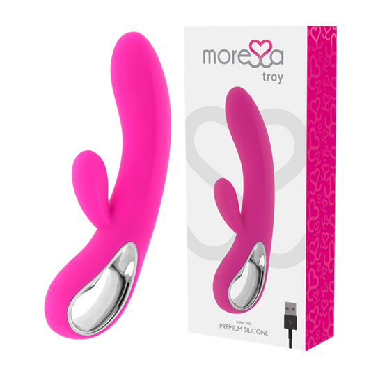 MORESSA - TROY MASAJEADOR PUNTO G Y CLITORIS PREMIUM SILICONE RECARGABLE