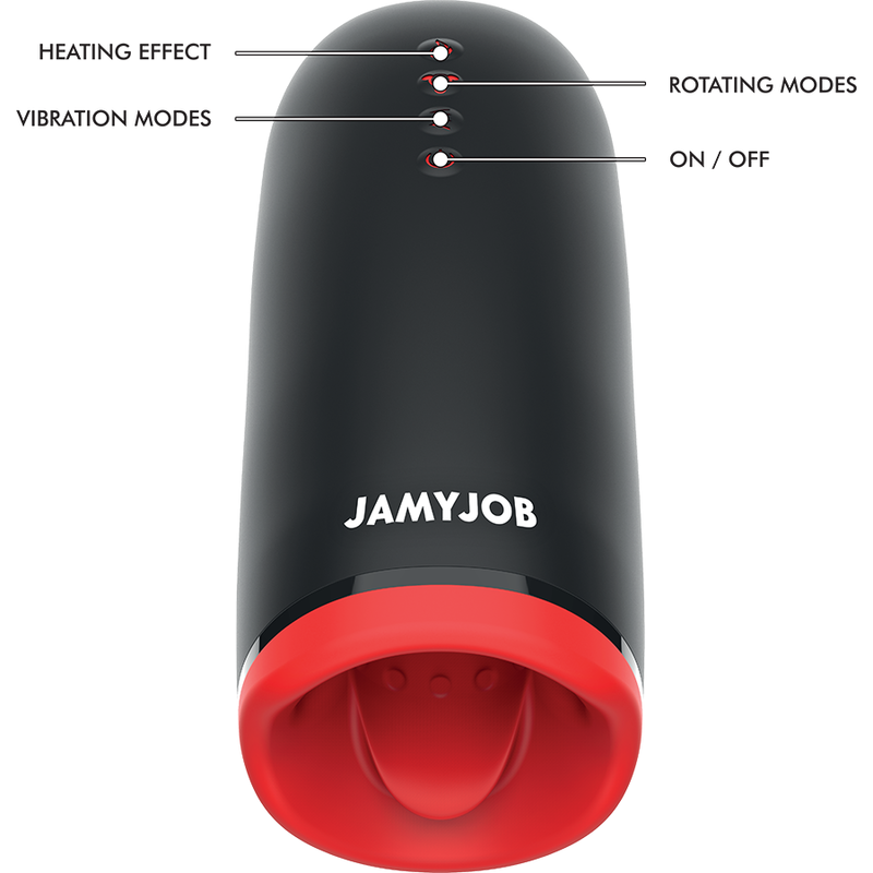 JAMYJOB - SPIN-X MASTURBADOR CON ROTACIÓN Y FUNCIÓN CALOR