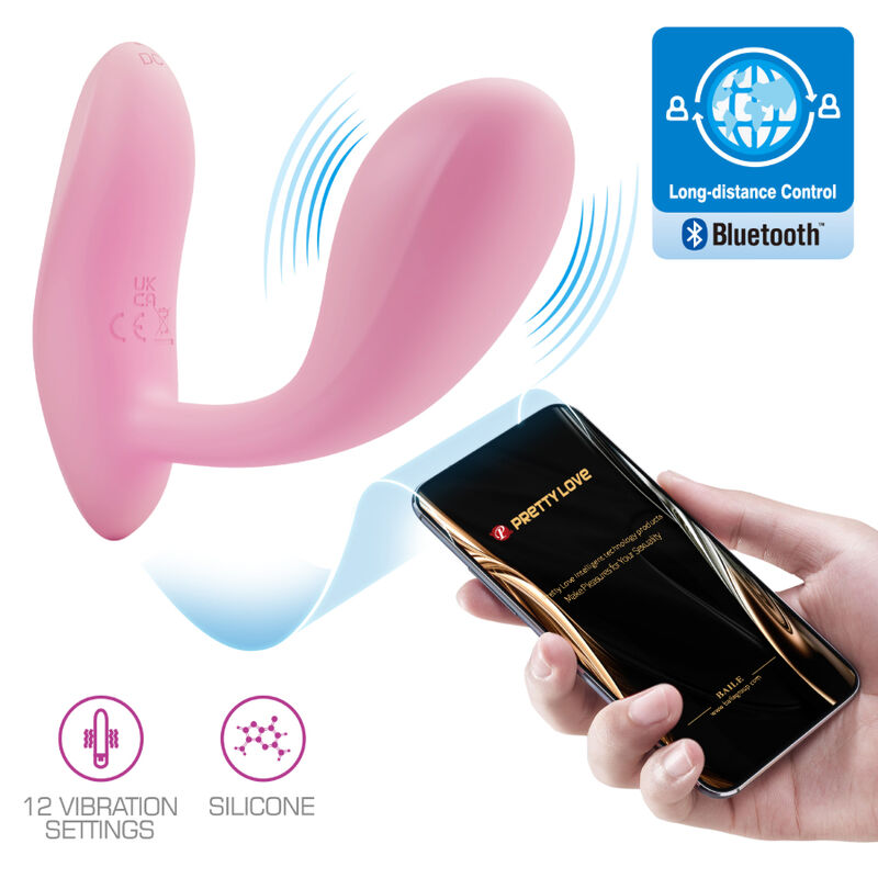 PRETTY LOVE - BAIRD G-SPOT 12 VIBRACIONES RECARGABLE ROSA APP