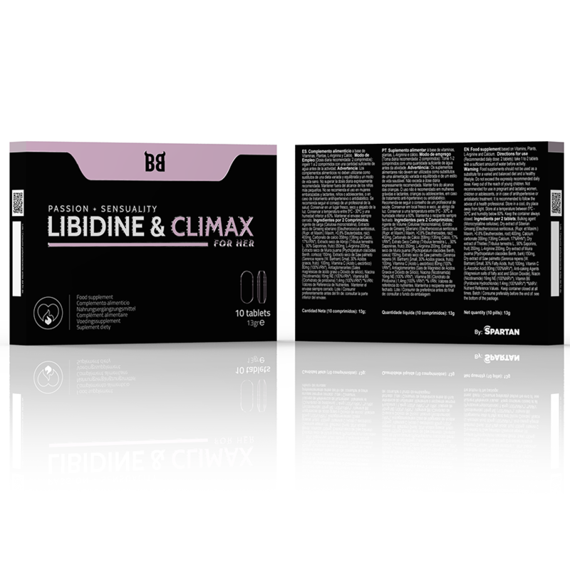 BLACK BULL - LIBIDINE & CLIMAX AUMENTO LÍBIDO PARA MUJER 10 CÁPSULAS