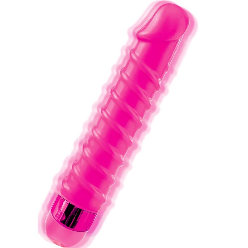 CLASSIX - MASAJEADOR VIBRADOR CANDY TWIRL 16.5 CM ROSA