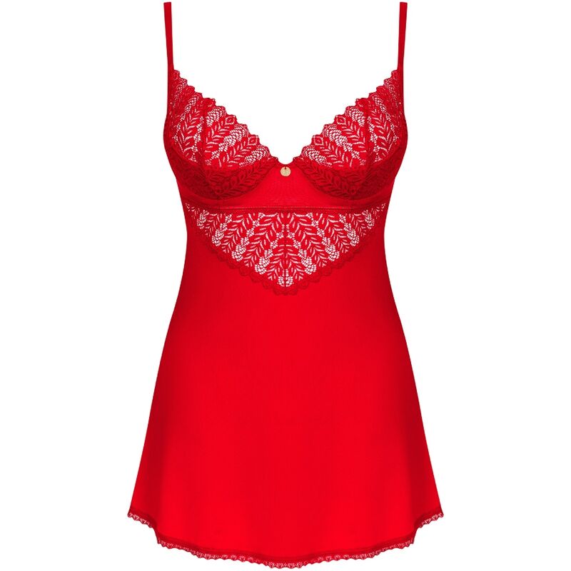 OBSESSIVE - INGRIDIA CHEMISE & TANGA ROJO XS/S