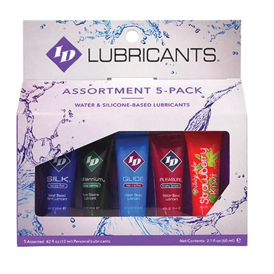 ID JUICY LUBE - SURTIDO 5X LUBRICANTE TUBE PACK 12 ML