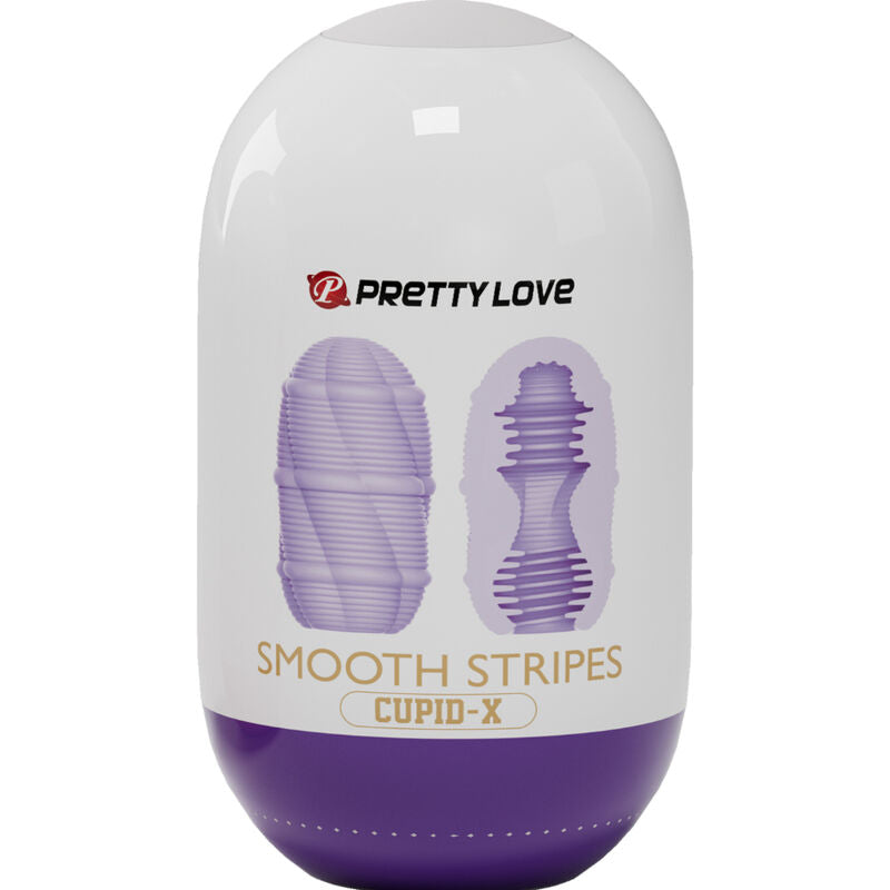 PRETTY LOVE - HUEVO MASTURBADOR SMOOTH STRIPES CUPID