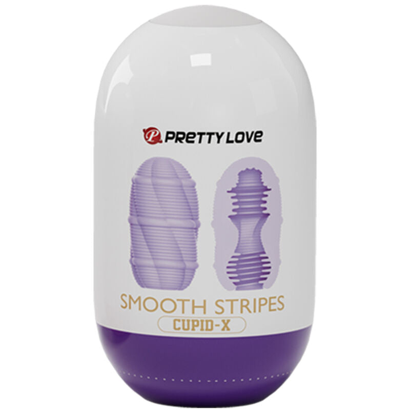 PRETTY LOVE - HUEVO MASTURBADOR SMOOTH STRIPES CUPID