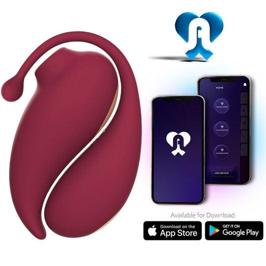 ADRIEN LASTIC - INSPIRATION SUCCIONADOR CLITORIS + HUEVO VIBRADOR ROJO - APP GRATUITA