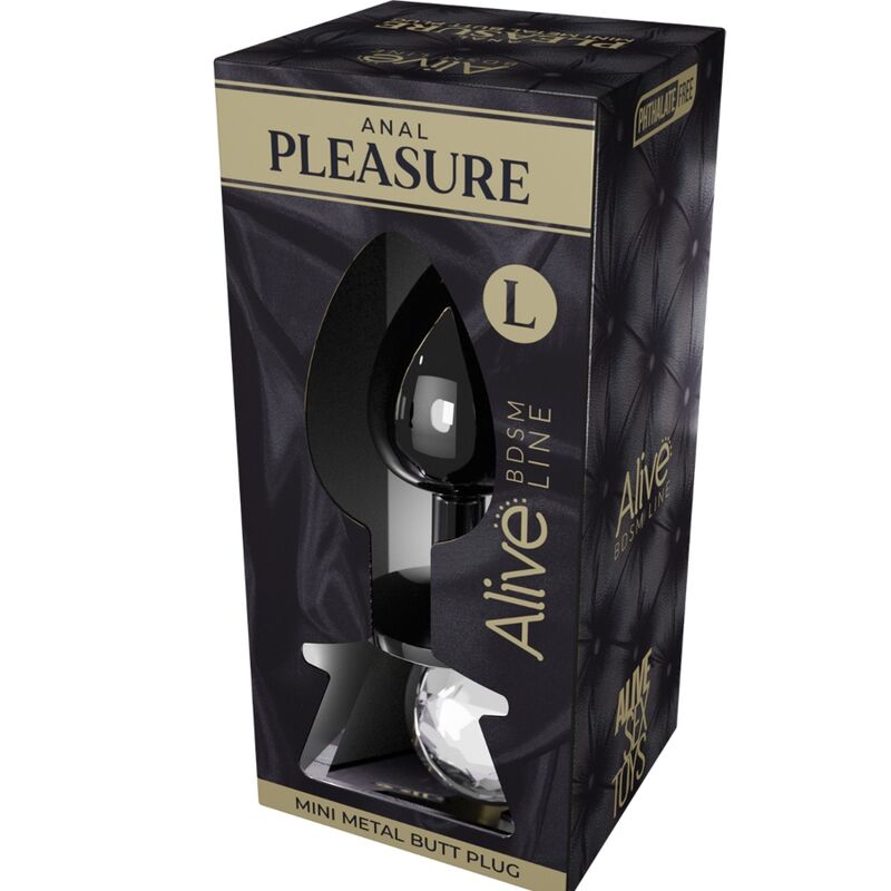 ALIVE - ANAL PLEASURE MINI PLUG METAL BLANCO TALLA L