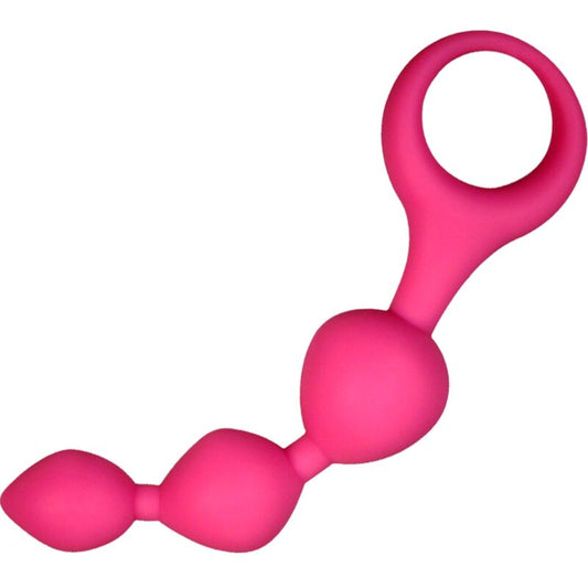 ALIVE - TRIBALL BOLAS ANALES SILICONA ROSA 15 CM