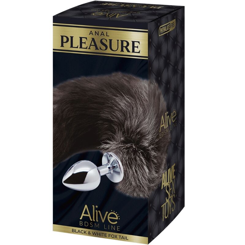 ALIVE - ANAL PLEASURE PLUG METAL COLA DE ZORRO TALLA L