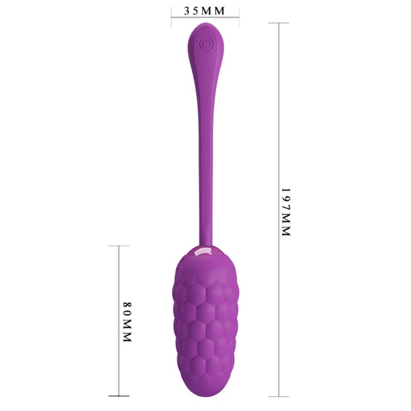 PRETTY LOVE - HUEVO VIBRADOR CON TEXTURA MARINA RECARGABLE MORADO