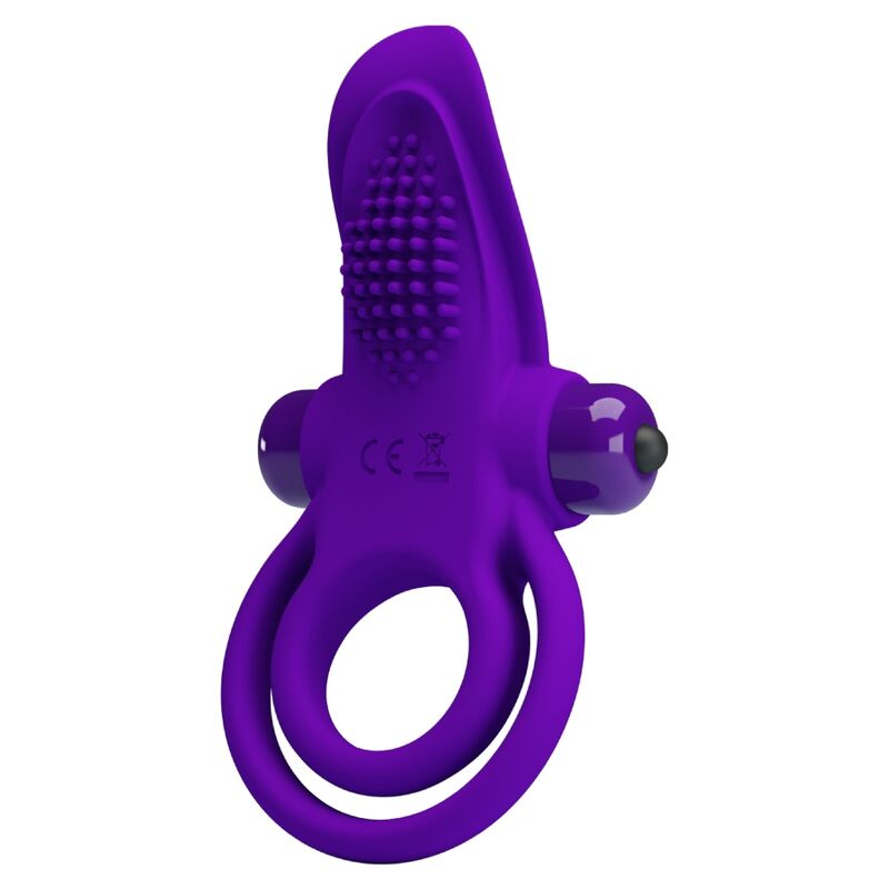 PRETTY LOVE - ANILLO VIBRADOR PARA PENE MORADO