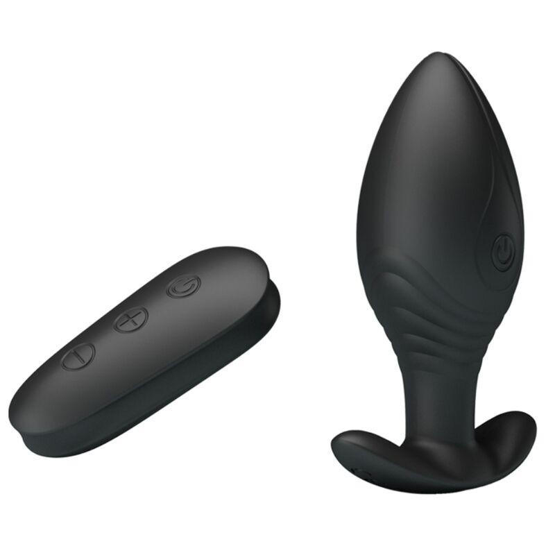 PRETTY LOVE - REGINA PLUG ANAL VIBRADOR RECARGABLE NEGRO