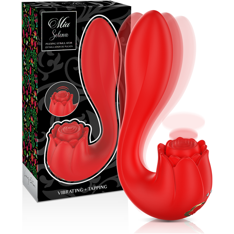 MIA - SELENA ESTIMULADOR VIBRATING + TAPPING ROJO