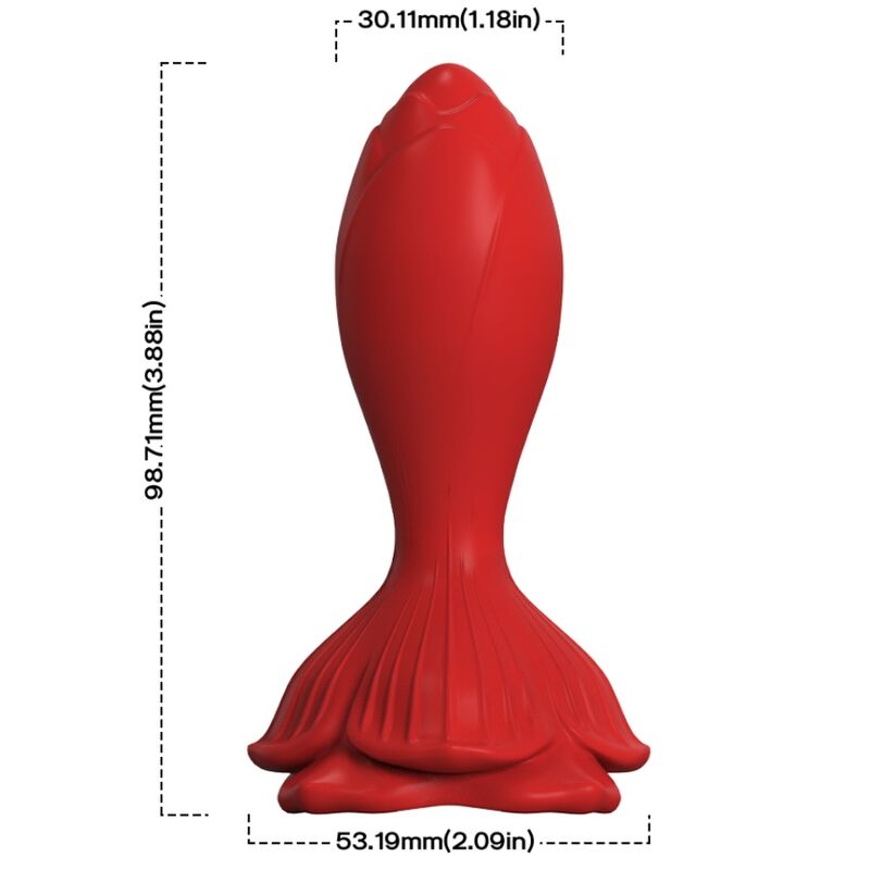 ARMONY - ROSA VIBRADOR & PLUG ANAL PEQUEÑO CONTROL REMOTO ROJO