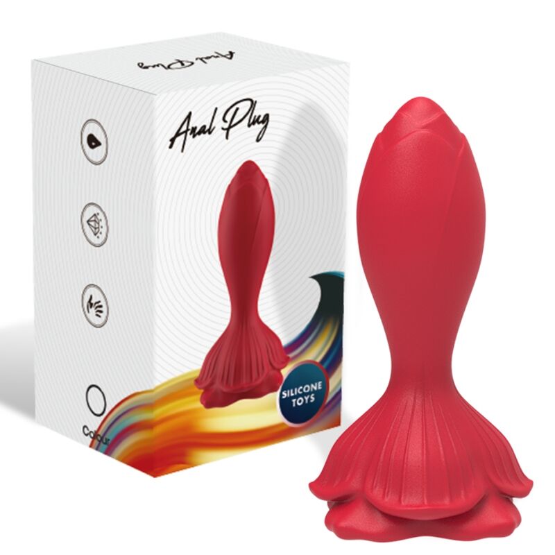 ARMONY - ROSA VIBRADOR & PLUG ANAL PEQUEÑO CONTROL REMOTO ROJO