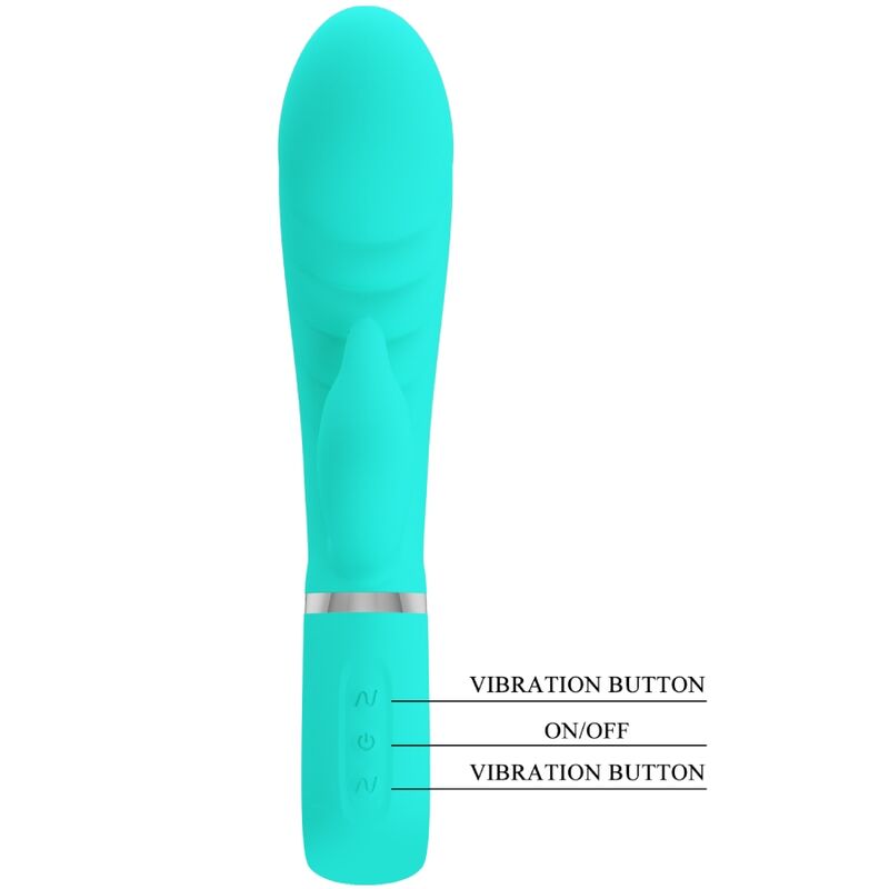 PRETTY LOVE - PRESCOTT VIBRADOR PUNTO G MULTIFUNCIÓN VERDE AGUA