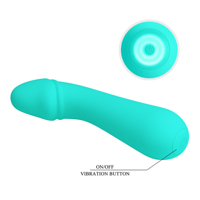 PRETTY LOVE - CETUS VIBRADOR RECARGABLE VERDE AGUA